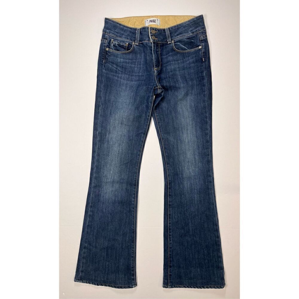 PAIGE Premium Denim Hidden Hills High Rise Bootcut Jeans Double Button Size 28